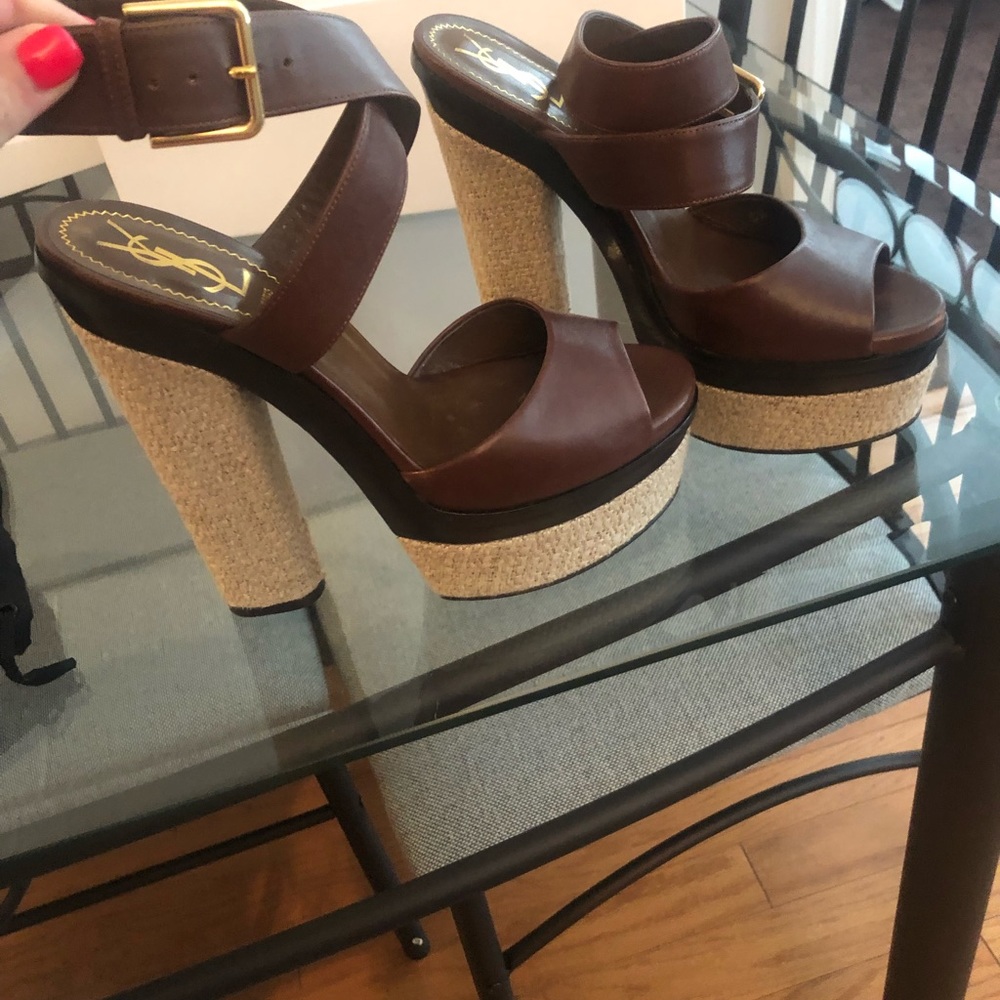 YSL platform sandals